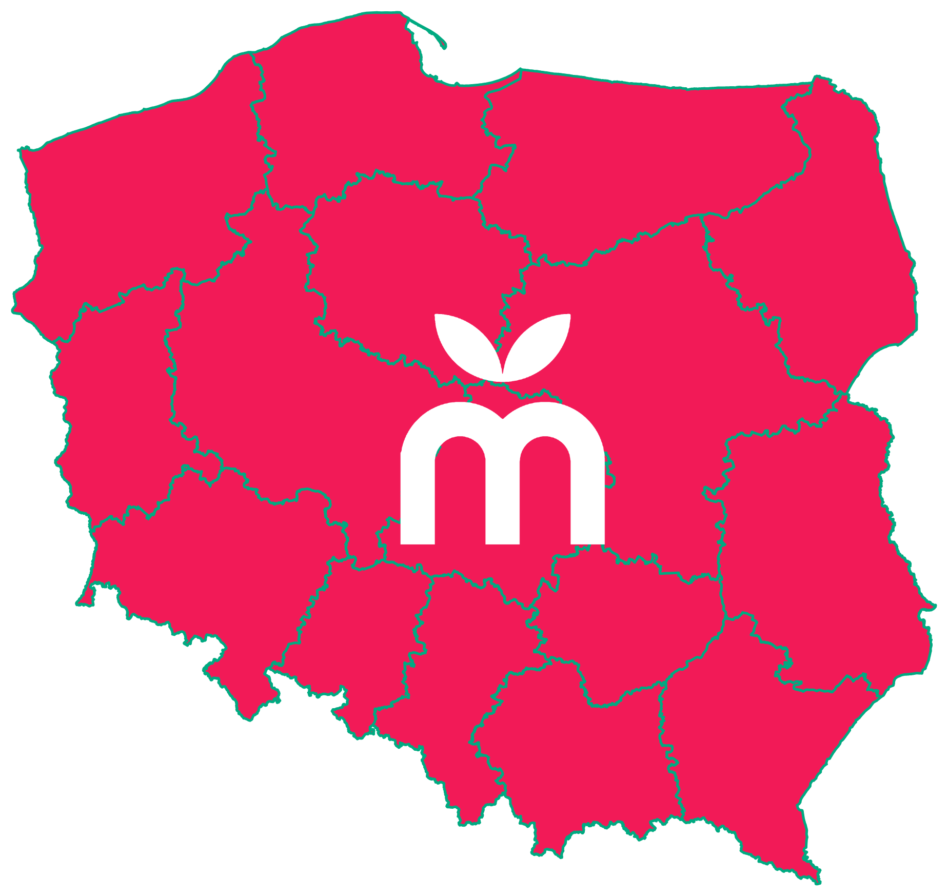 Mapa Polski – sieć dystrybucji Magda plant-based