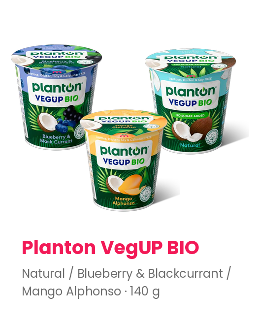 Planton VegUP BIO, organiczne wegangurty kokosowe